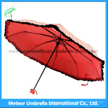 Ladies/Girls Cute Pink Colours Fold Mini Rain/Sunumbrella